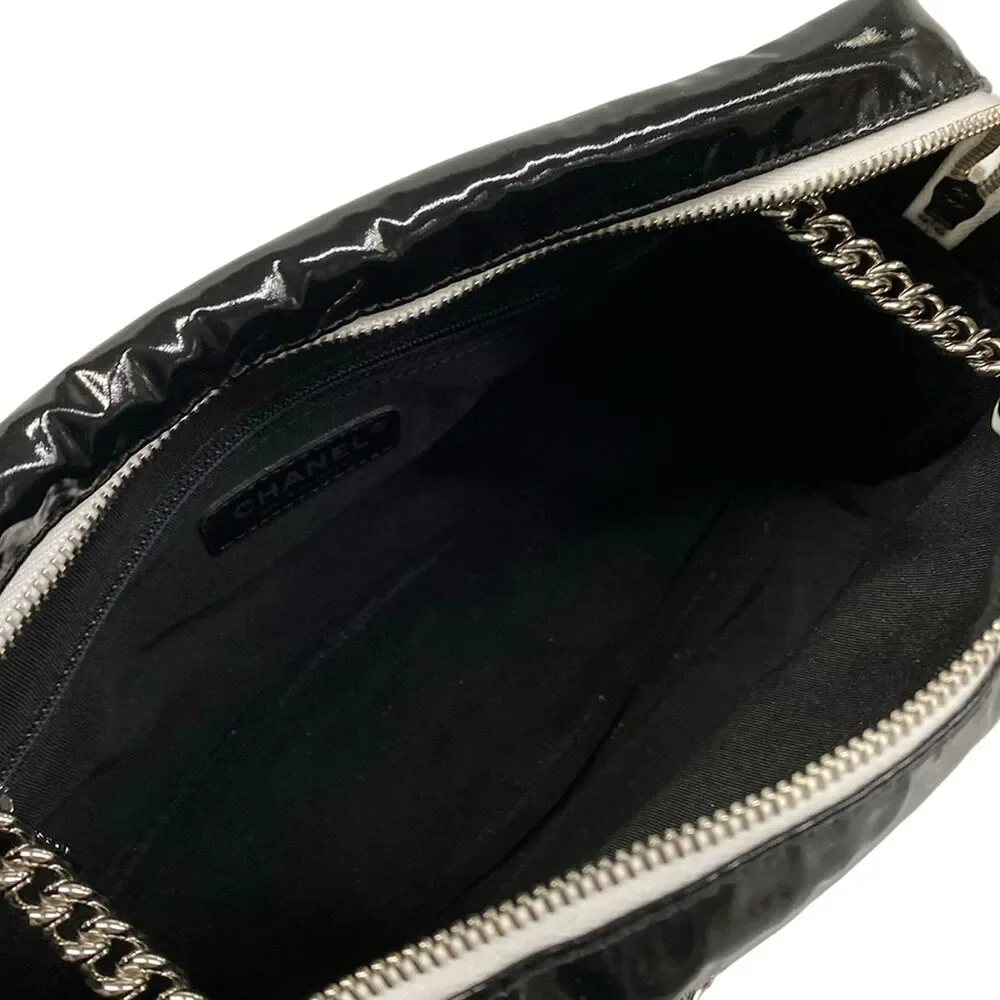 Chanel Shoulder Bag Black White